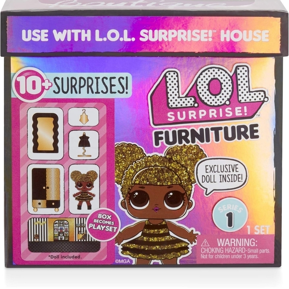 L.O.L. Surprise! Furniture Set with Exclusive Doll - Pink and Gold